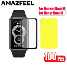 100 Pcs/Pack Film For Huawei Band 6 Honor Band 6 Screen Protector film Glass TPU Protective film Honor Band 6 Accessories