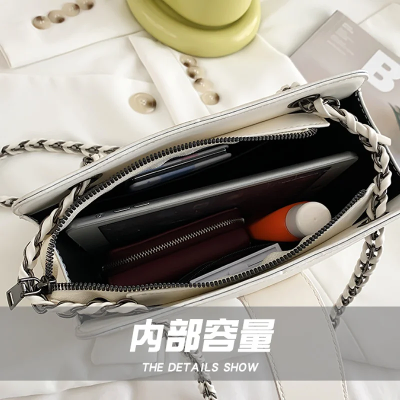 

2021 Ladies Shoulder Bag PU Leather Fashion Underarm Messenger Bag New Chain Designer Ladies Handbag Small Square Bag Fashion