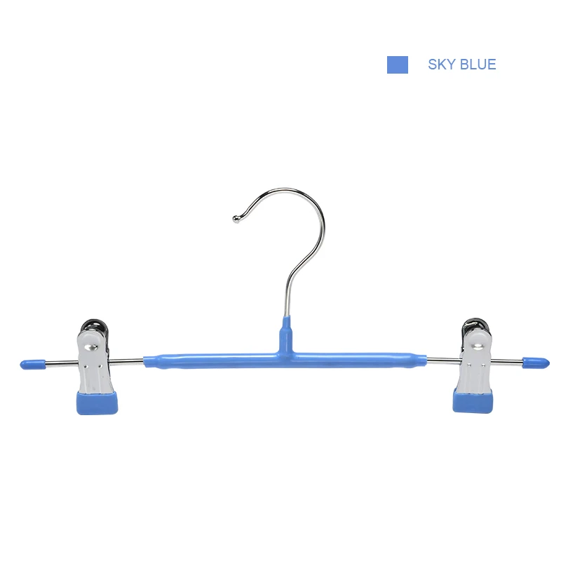 Sky Blue 10 шт./лот, Нескользящие вешалки для штанов, папка, бесследная одежда, детская папка, одежда для бюстгальтера, сушилка для белья, подходит для влажной и сухой одежды, двойное использование - Цвет: Sky Blue