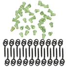 40 шт. рыболовные крючки, стопорные крючки, стопоры для крючков, 20 шт., резьбовые крючки для приманки, винты, рыболовные крючки, блочные бусины, рыболовные клеммы