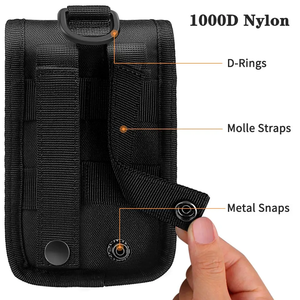 Тактический чехол для телефона 1000D Molle, сумка для смартфона, поясная сумка, универсальный органайзер, Карманный военный рюкзак для переноски, для охоты, кемпинга