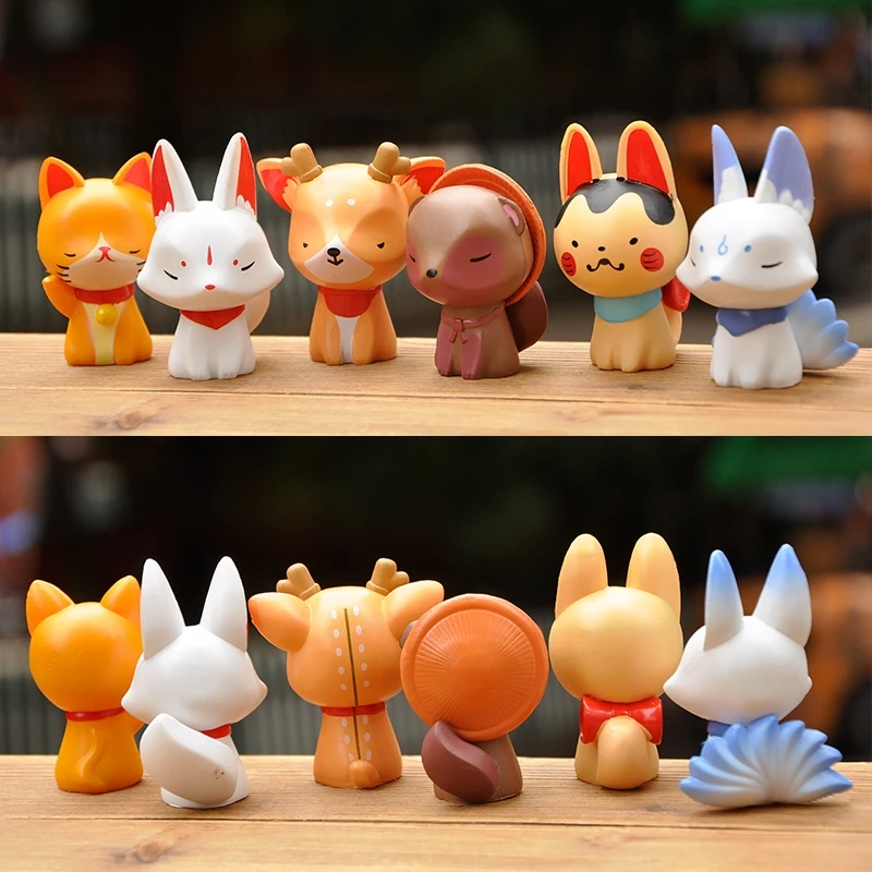 

The Tiny Fortune Kawaii Cute little lucky animal VC Action Figure Doll Toys Model Figurine For Kids Birthday Christmas Gift