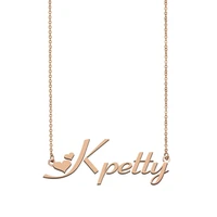 kpetty name necklace personalized custom nameplate for women girls best friends birthday wedding christmas mother days gift