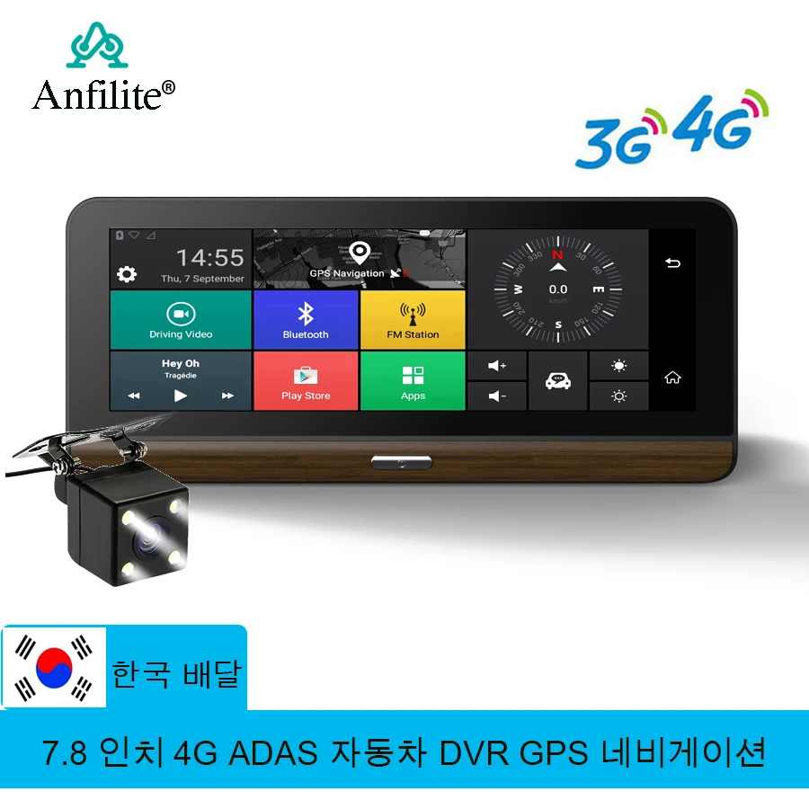 Anfilite E31 4G ADAS автомобиля Камера gps Android 5,1 Автомобильные видеорегистраторы WI-FI 1080P видео Регистраторы регистратор видеорегистратор парковки мониторинга