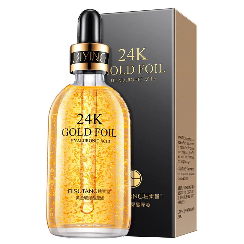 

24K Gold Primary Hyaluronic Acid Liquid 100ml Moisturizing Hydrating Essence Shrink Pores Brighten Skin Color