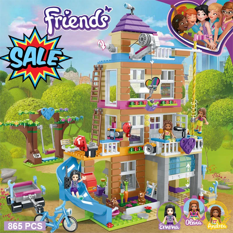 

New Year 2022 865pcs Toys Hobbies Compitable Lepining Blocks Friends Hotel and House Toys Sets Friends for Girl Christmas Gifts