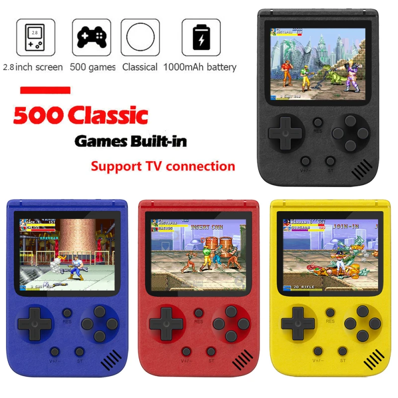 

Newest Retro Mini Handheld Game Player Portable 500 In 1 Classic Games Handheld Video Game Console Classic Memories Best Gifts