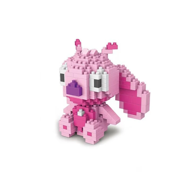 

Disney brain game blue pink Stitch assembled blocks Animal building blocks elf assembled model toy surprise gift