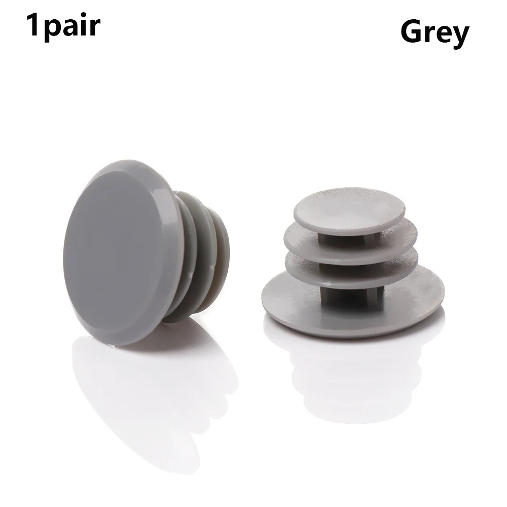 grey 1 пара велосипедных ручек для руля, заглушки для шоссейных велосипедов, велосипедные ручки, пластиковые заглушки-колпачки, 10 цветов, чехлы для велосипедных деталей, аксессуары - Цвет: grey