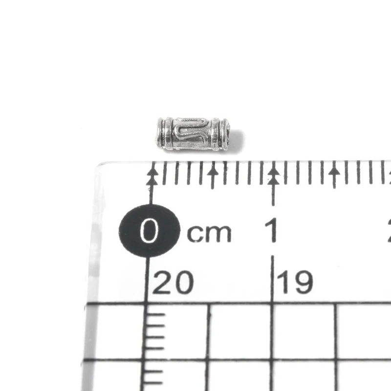 

50pcs Silver Cute Cylinder Spacer Metal Beads for Jewelry Making
