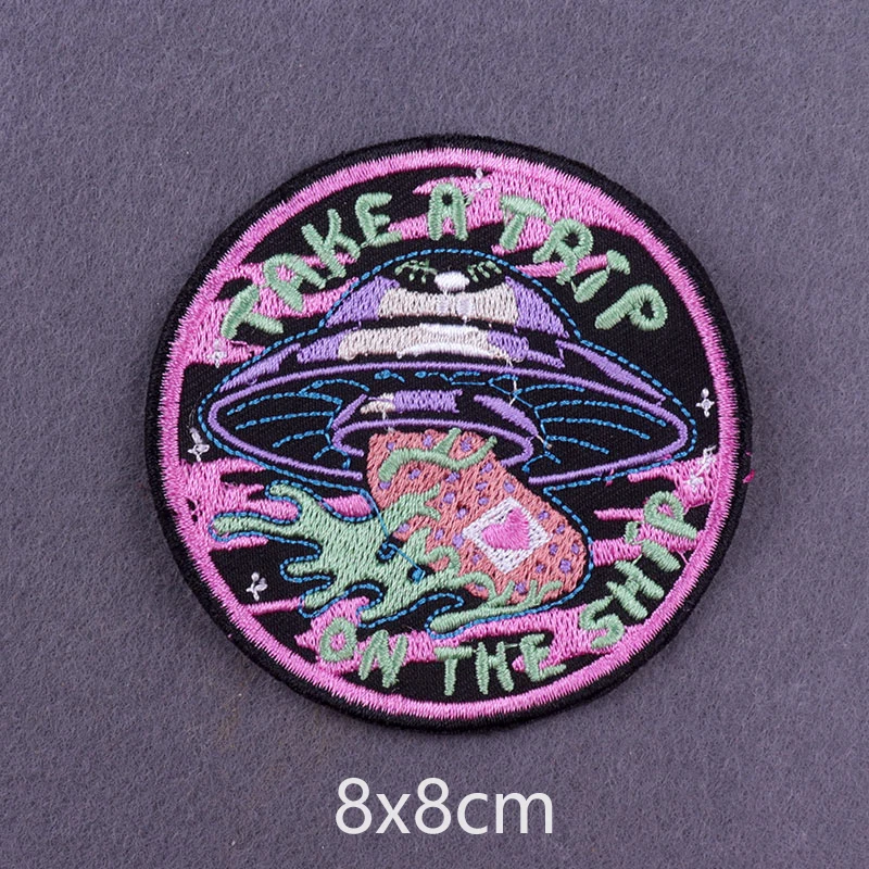 Нашивка с вышивкой термоклейкие нашивки для одежды наклейка значок горного