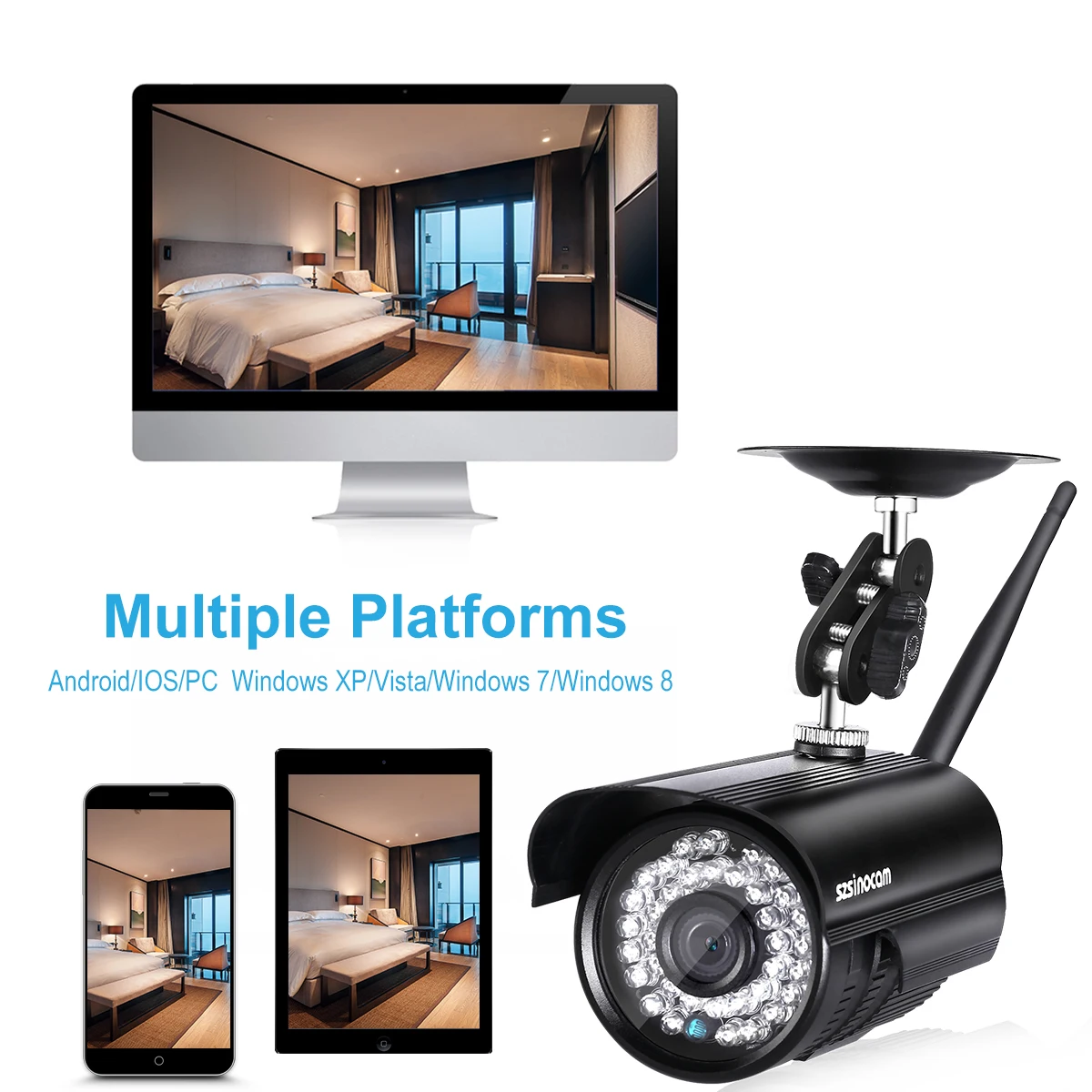 Ip-камера 720P беспроводная водонепроницаемая 1 0 МП Wi-Fi | Безопасность и защита