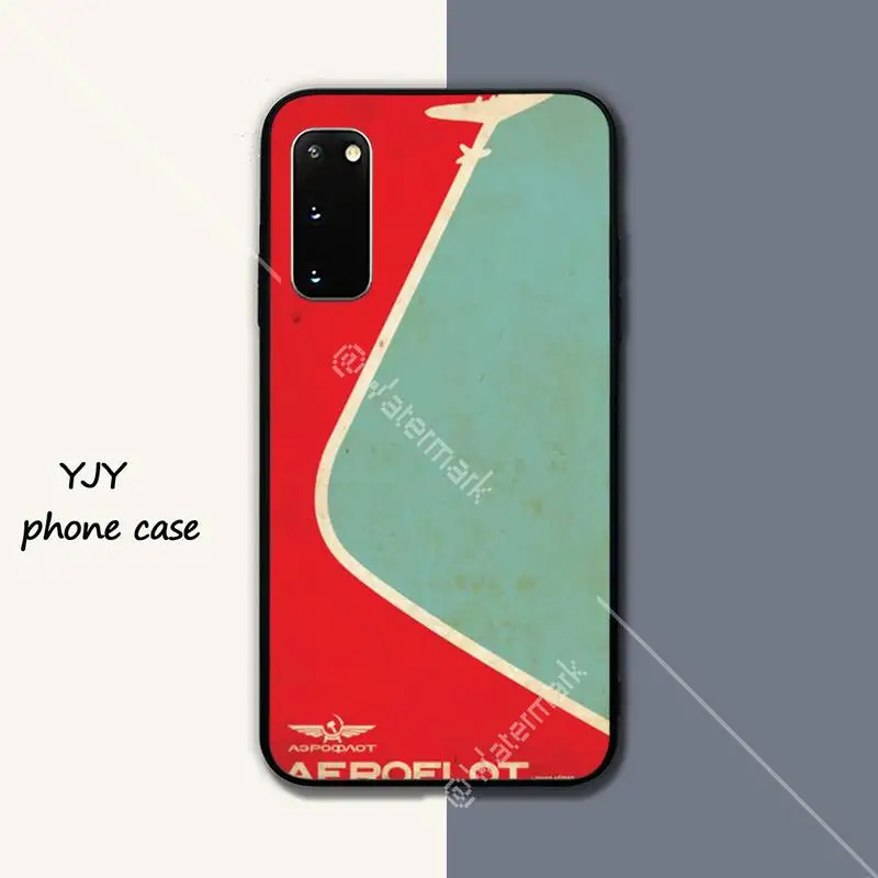 Yinuoda Aeroflot советские авиалинии черный мягкий чехол для телефона Samsung galaxy s6 s7 edge s8 s9
