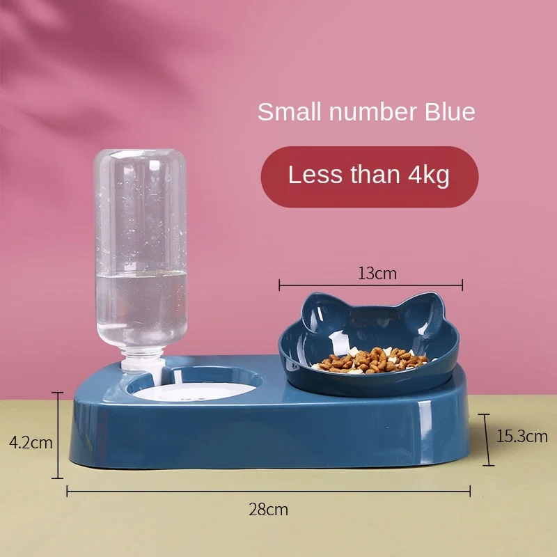 

Cat bowl, double bowl, dog bowl, dog bowl, automatic drinking and food bowl