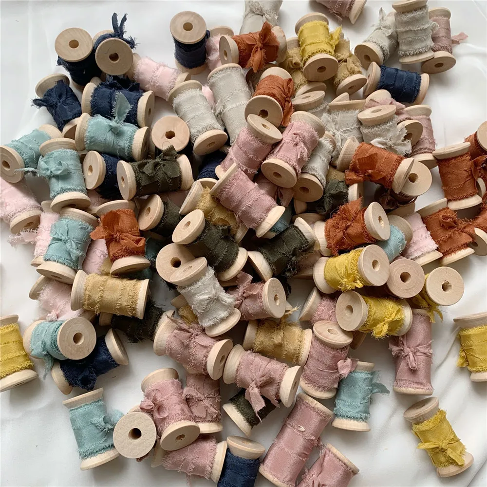 Лента из натурального 100% чистого шелка в стиле Ins лента древесных бассейнов с