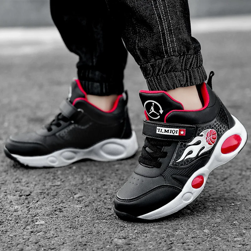 

Sialia Basketball Children Shoes For Kids Sneakers Boys Casual Shoes Girls Sneakers Leather Anti-slippery Sport Footwear Fashion