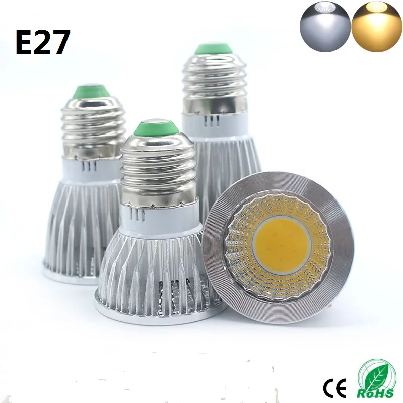 Диммируемая светодиодная лампочка GU10 cob E27 E14 MR16 9 Вт 12 15 теплый белый 2700 к 3000 К