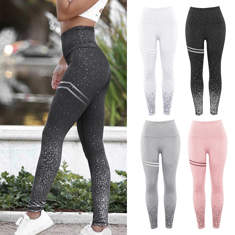 

Ladies Yoga Pants Bronzing High Waist Polka Dot Slim Track Pants Women's Sports leggings Gym Sport Running Jogging Yoga Pants