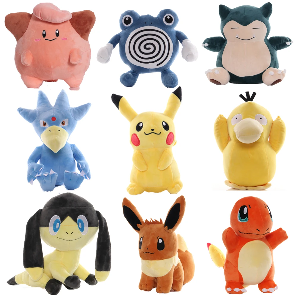

Плюшевая игрушка Мульти-кавайный Покемон Аниме Кукла Пикачу чармандер снорлакс Bulbasaur Gengar Psyduck детские игрушки Рождественский подарок на де...