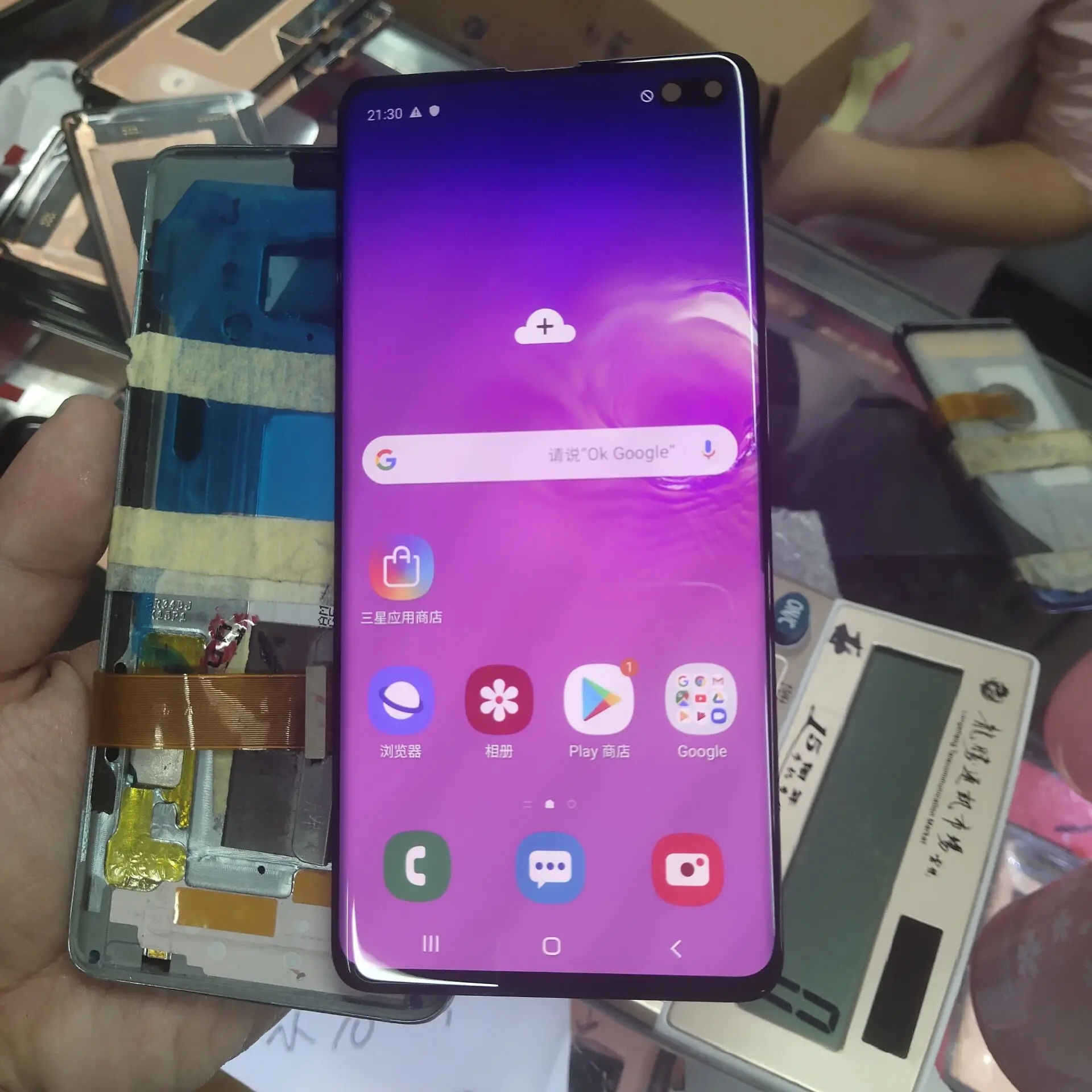 Оригинальный ЖК дисплей Dead pixels для Samsung S10 + дигитайзер сенсорного экрана DS G975U