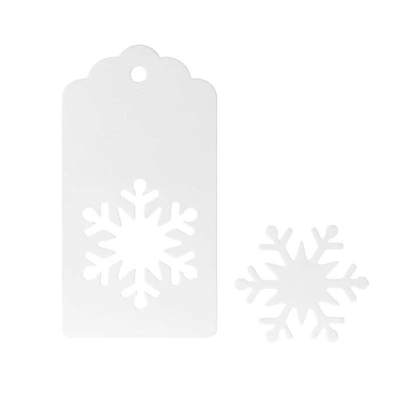 1 комплект рождественские Висячие Пустые бирки Снежинка полые крафт бумаги DIY