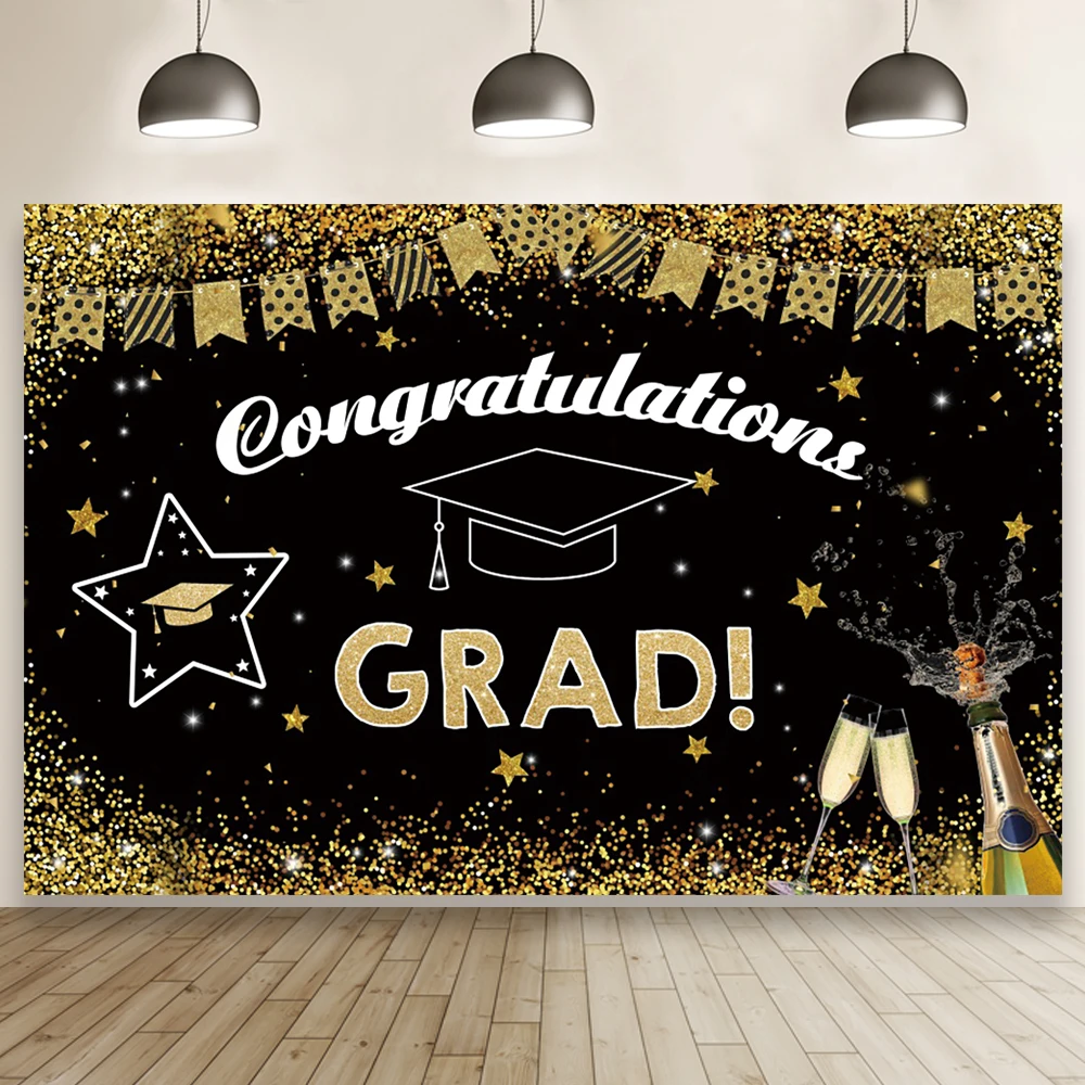 

Фон для фотосъемки с изображением золотого флага и точек для студентов