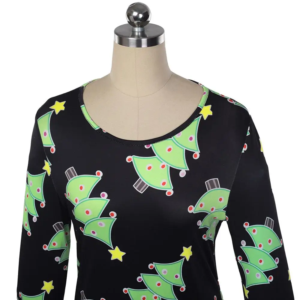 Новинка 2019 Одинаковая одежда для всей семьи с рождественским принтом зеленое