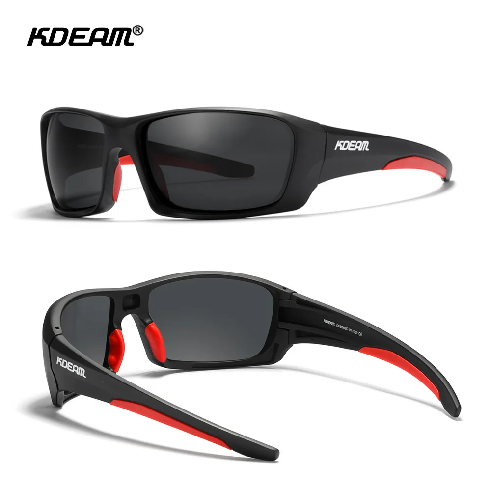 

KDEAM TR90 Sport Sunglasses Men Fishing Driving Goggle Polarized Anti Resistance Sunglass 2021 With Free Box