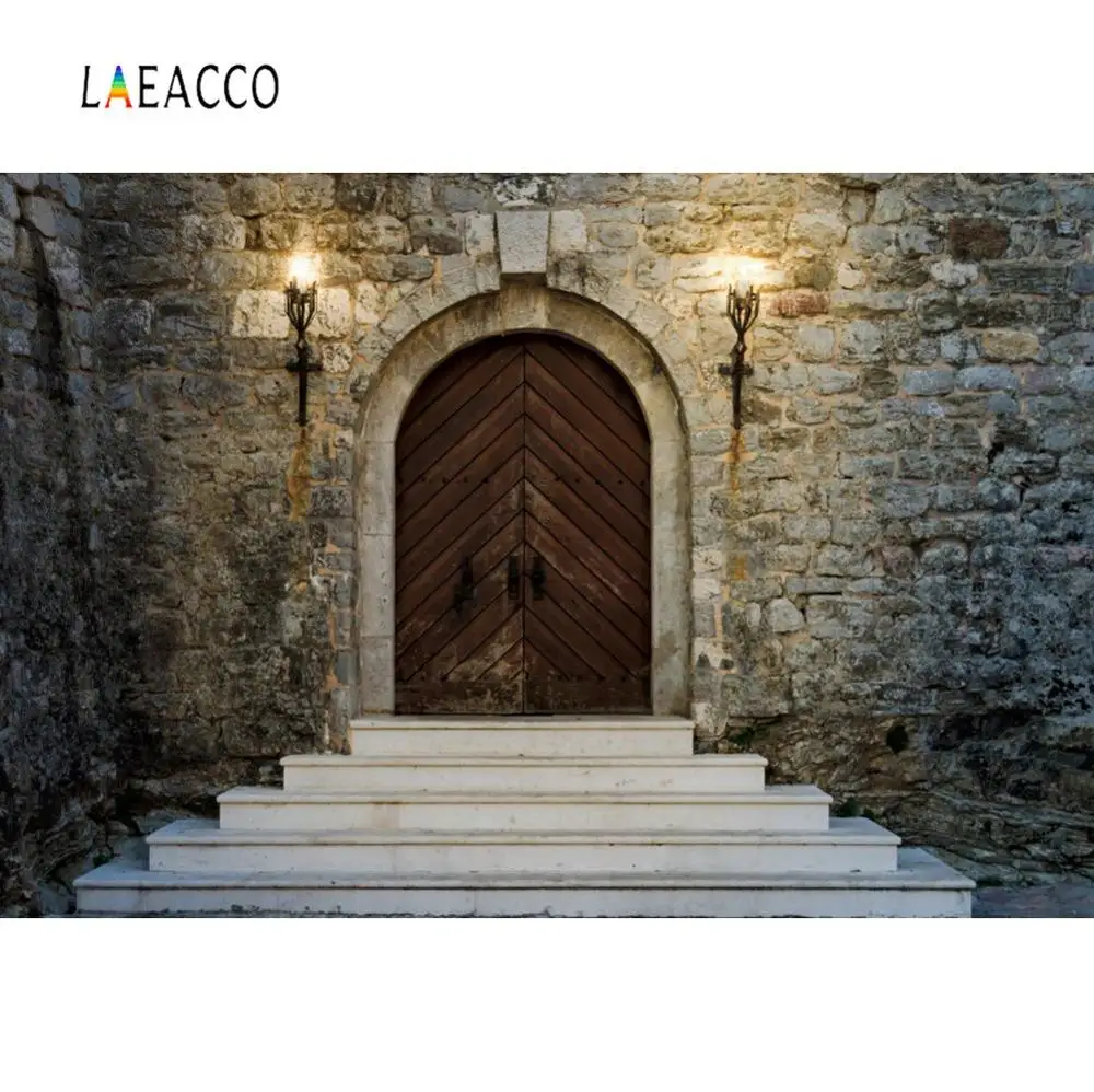 Laeacco фоны для фотосъемки с изображением старого каменного дома дворца ффонарь