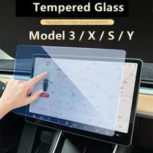 For Tesla Model 3 Y X S Central Control Navigation Screen Full Cover Tempered Glass Screen Protector Toughened Film Car Interior