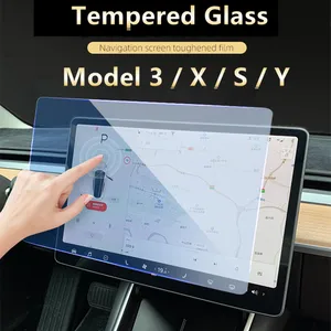 for tesla model 3 y x s central control navigation screen full cover tempered glass screen protector toughened film car interior free global shipping