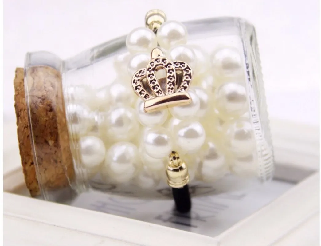 Лидер продаж резинка для волос жемчужные эластичные резинки держатель конского