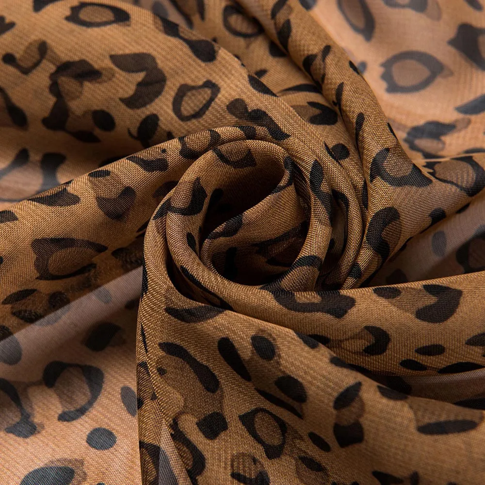 

Fashion Hijab Leopard Print Scarves Women Shawl Chiffon Beach Scarf Bandana Shawls Summer Scarfs Long Soft Wrap For Ladies