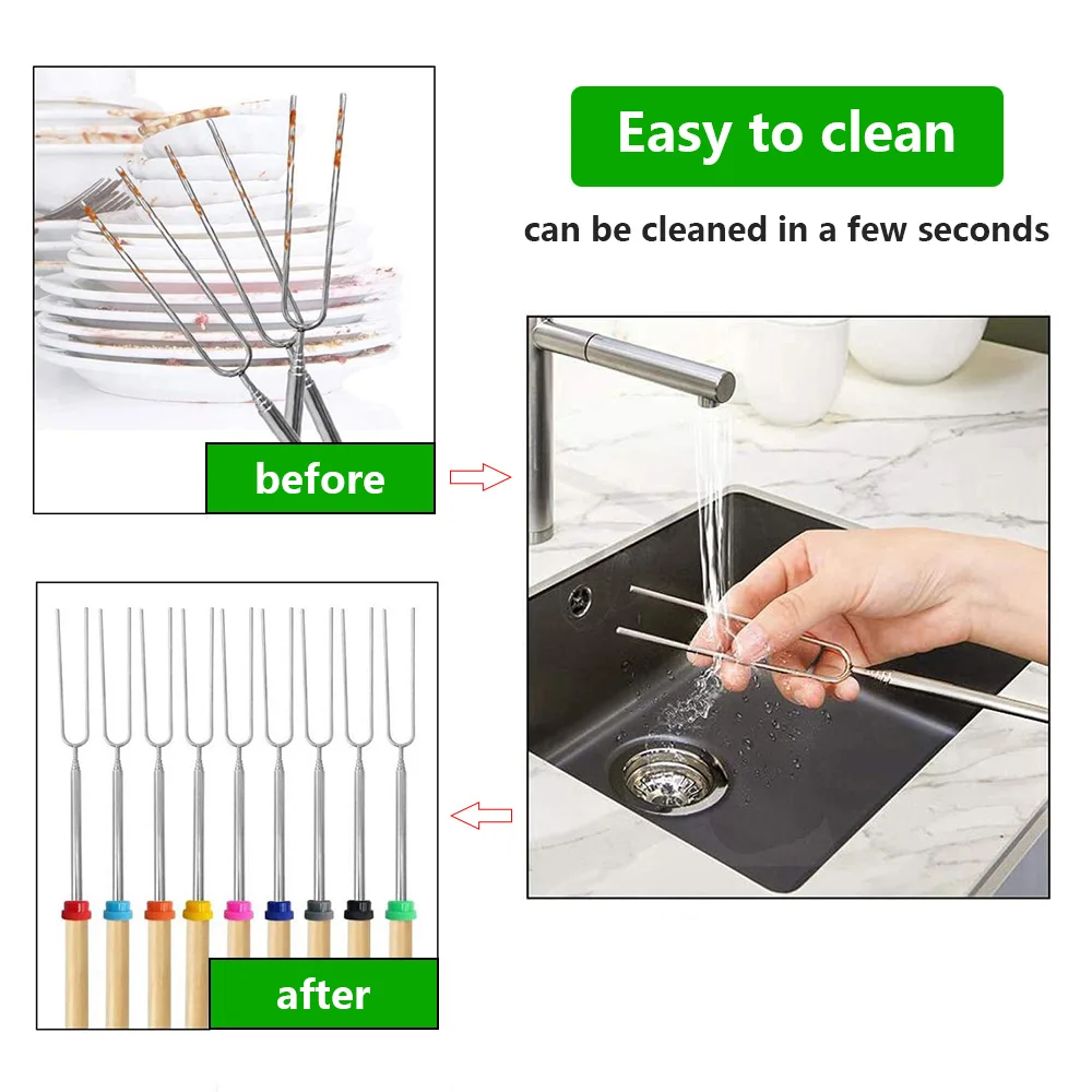 WALFOS двойные металлические шампуры для барбекю инструменты из нержавеющей стали