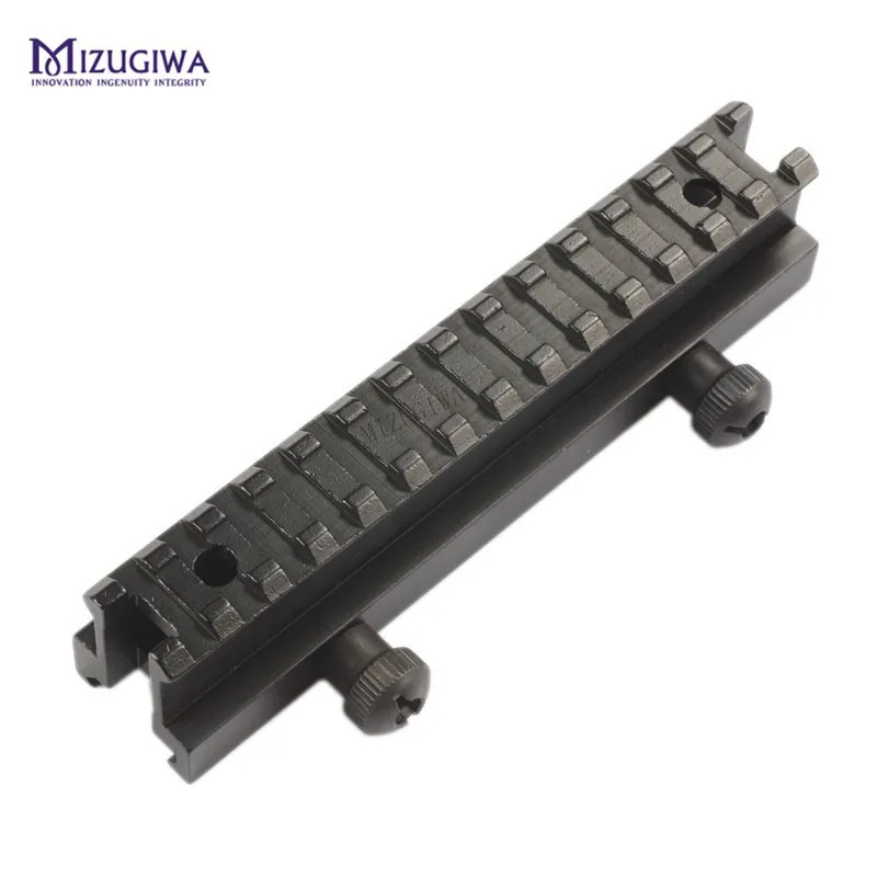 MIZUGIWA AR Riser Mount Weaver Picatinny High Profile See Thru 20 мм с 13 слотами Rail Flat Top Gun|Кронштейны и