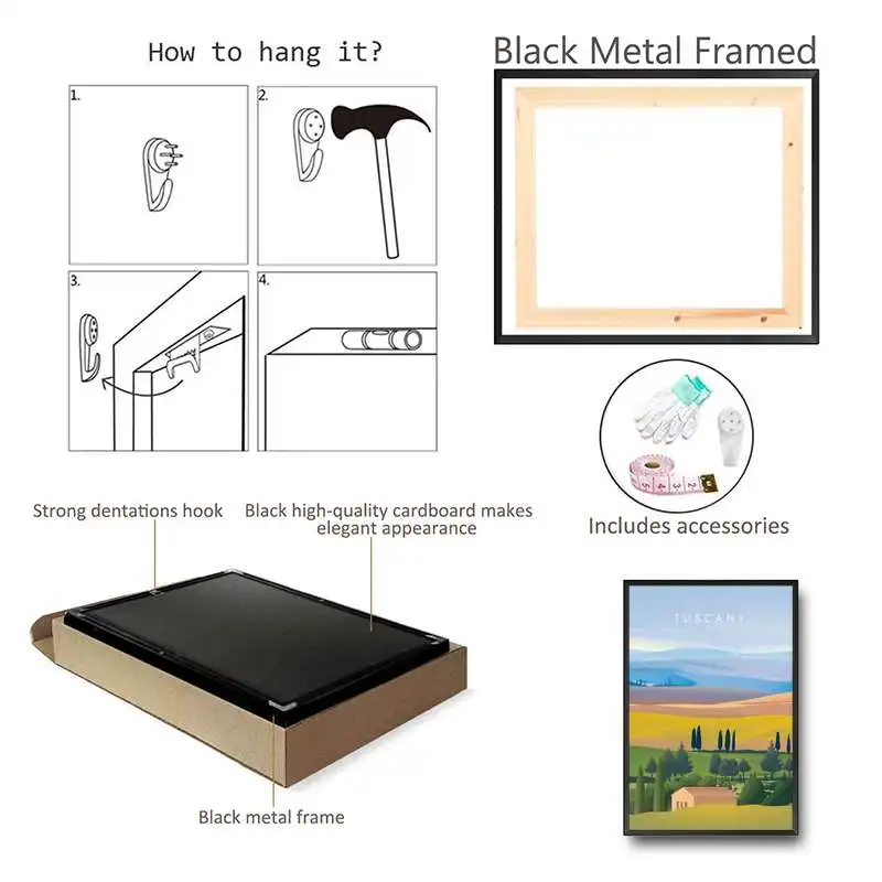 Настенное изображение на холсте декор для стен в Тоскане итальянский постер