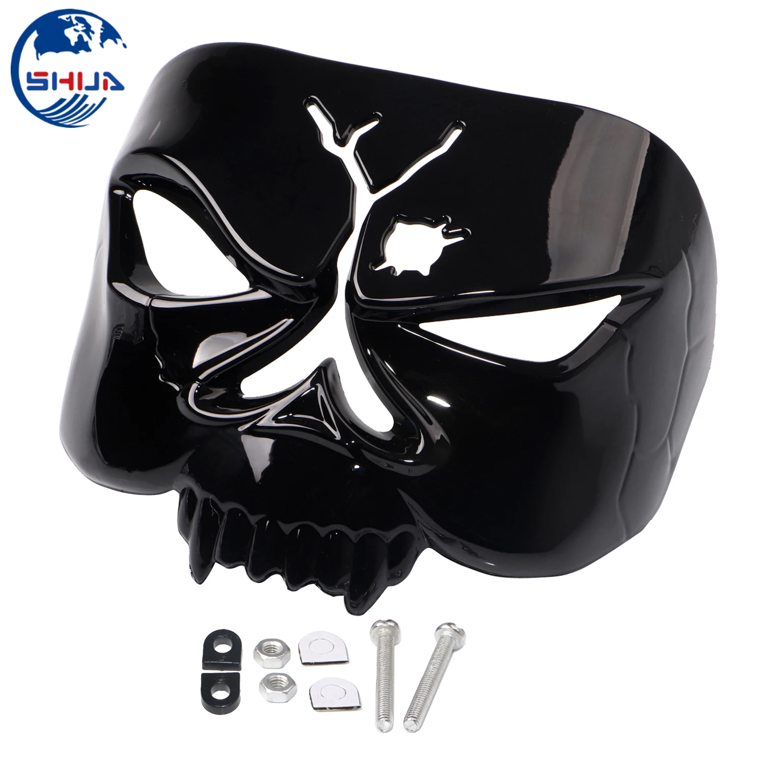 Черный мотоциклетный чехол с черепом зомби для задних фонарей Harley Softail Sportster Electra