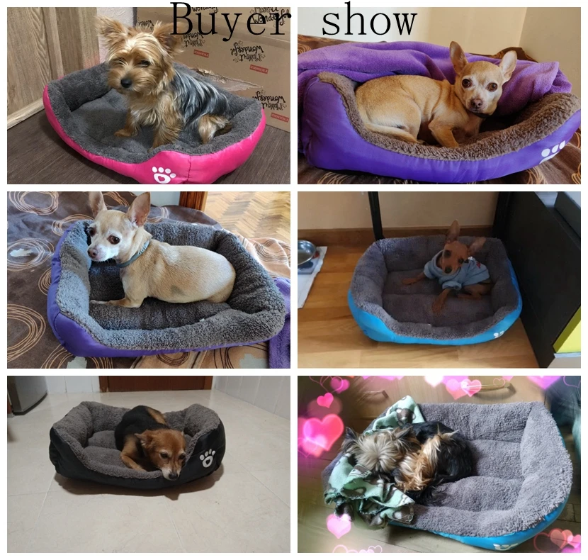 S-3XL Dog Bed Paw Pattren Pet Sofa Mat Waterproof Bottom Soft Fleece Warm Cat Mattress House Petshop Dropshipping cama perro |