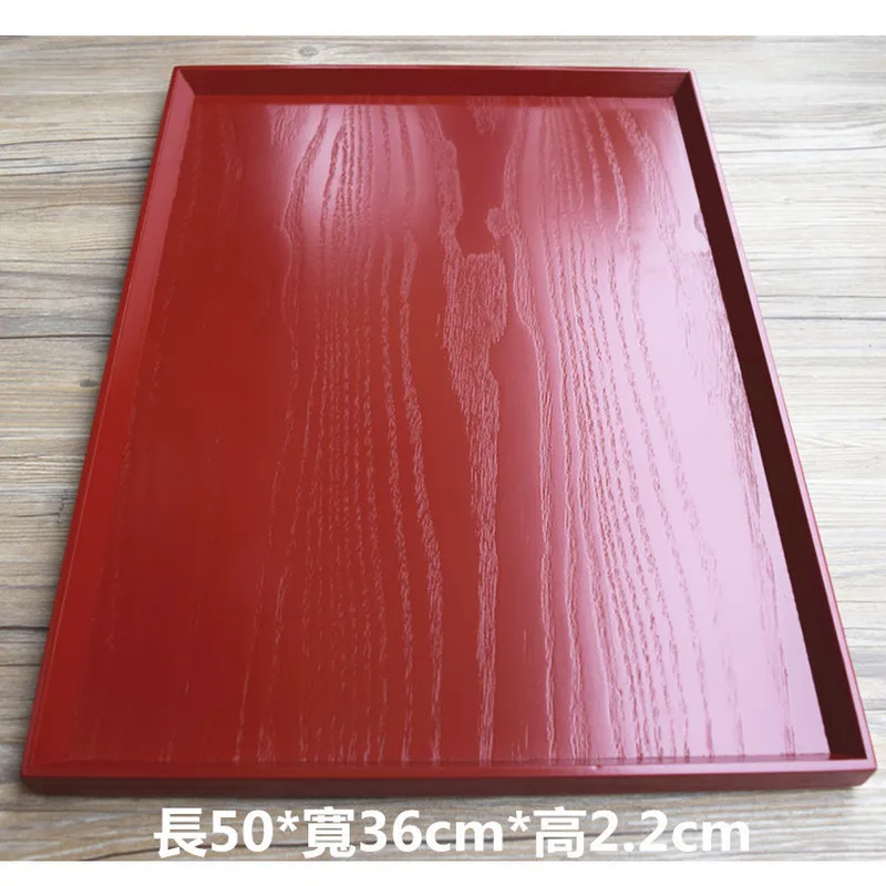 

Red Series Tea Tray Storage Festive Tea Set Marriage Solid Wood Tray 4
