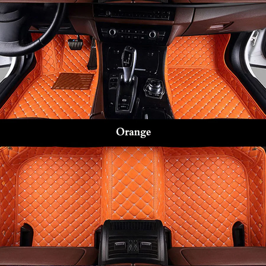 WLMWL Custom leather car mat for Ssangyong All Models Rodius kyron ActYon Rexton Korando auto accessories Car-Styling