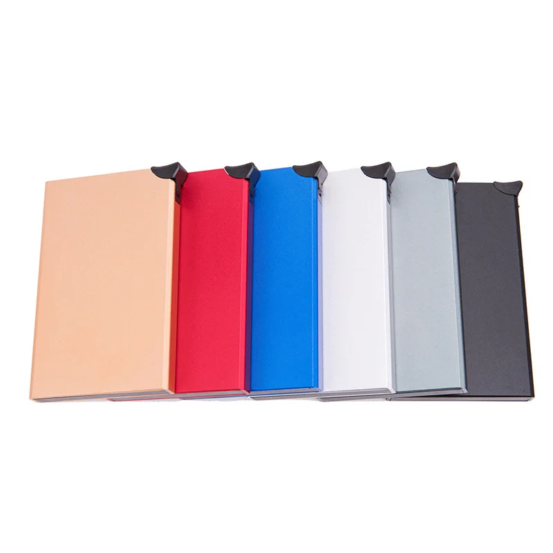 

Rfid Wallet aluminum Metal Credit Business Mini Card Wallet 2020 Dropshipping Man Women Smart Wallet Business Card Holder