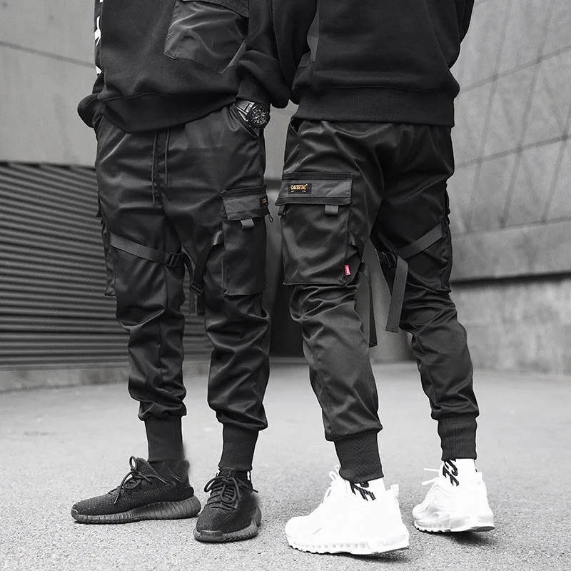

GODLIKEU Mens Pants Tactical Cargo Casual Fashion Skinny Elastic Waist Harem Jogging Running Trousers