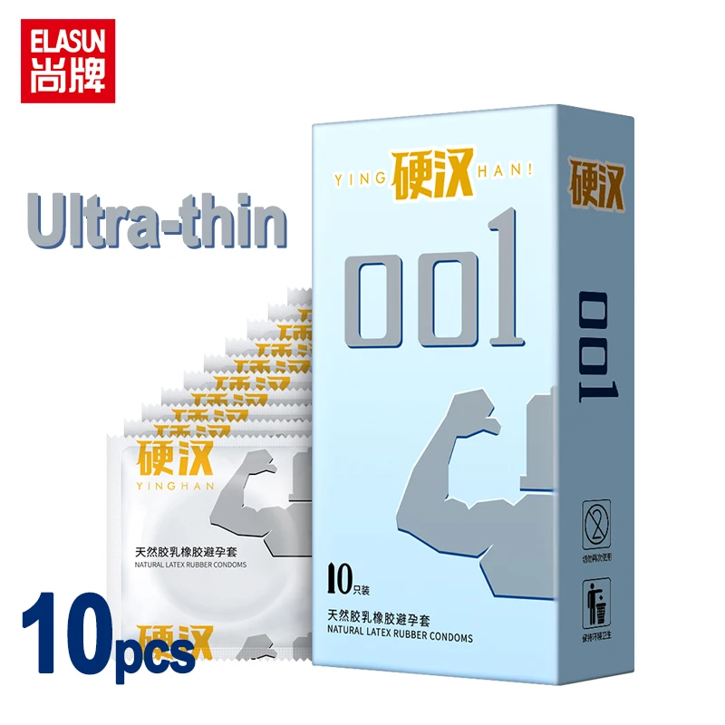 

Elasun 10pcs 001 Ultra-thin Condom Smooth and Soft Penis Sleeve Fresh Taste Condoms for Men Sex Toy Intimate Goods Adult Games