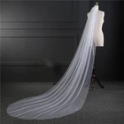 Фата свадебная Однослойная длинная, свадебные аксессуары, 3 м или 2 м, белыйцвет слоновой кости, реальные фотографии, 2021