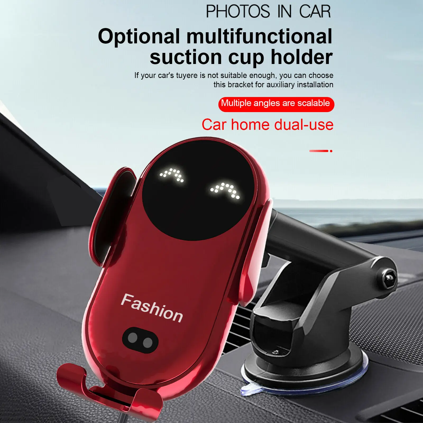 

Wireless Charger Car Phone Holder Qi Induction Smart Sensor Fast Charging Stand Mount For Samsung S10 Note 10 iPhone 11 Pro 10W