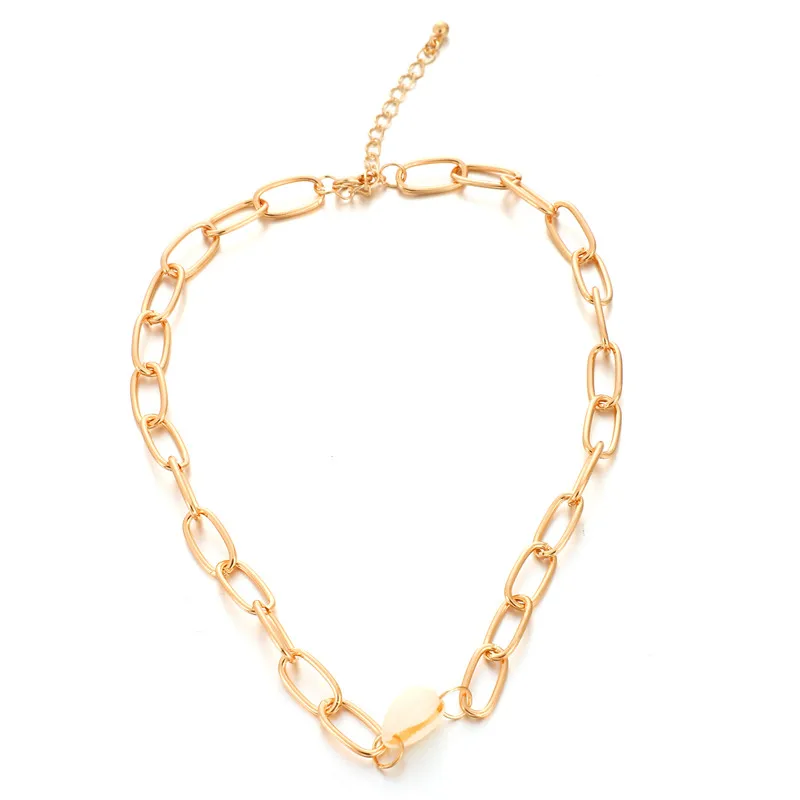 Tocona Boho Gold Shell Chains Chokers Necklace for Women Girl Metal Short Charms Necklaces Adjustable Jewelry 8079 | Украшения и