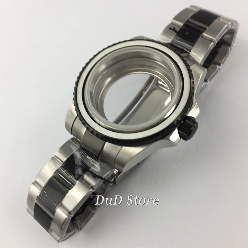 

Bliger 40mm sapphire glass silver black bli watch case fit NH35 NH36 ETA 2836 Miyota 8205 8215 821A Mingzhu DG2813 3804 movement