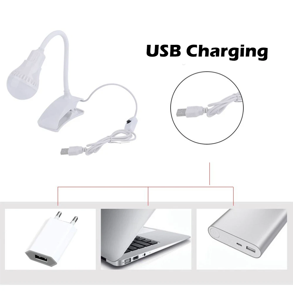 Светодиодный настольный светильник с зажимом настольная лампа 5 В USB супер яркая
