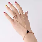 Женский цепочка на палец браслет в стиле панк, цепочка с геометрическим узором, Подарочная бижутерия в готическом стиле, 1 шт.