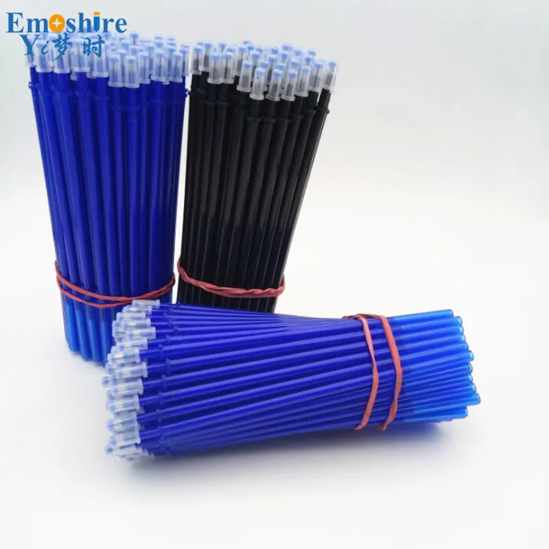 

Transparent Rod Thermal Erasable Refill Ball Pen Refill Full Needle 0.5 Black Blue Ink Easy Wipe Erasable Ballpoint Refill P872